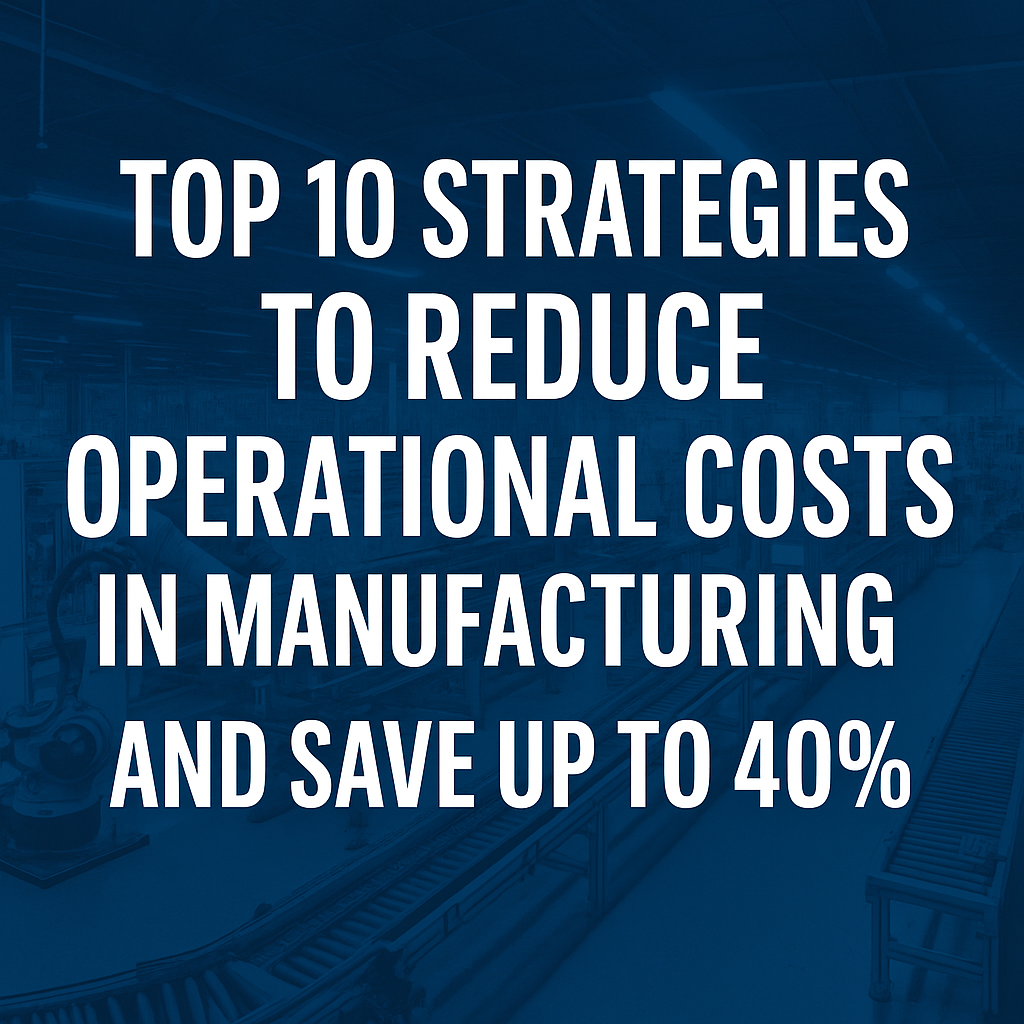 Top 10 Strategies to Reduce Operational Costs Manufacturing International