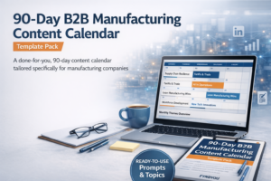 90 Days B2B Manufacturing Content Calendar Template Pack