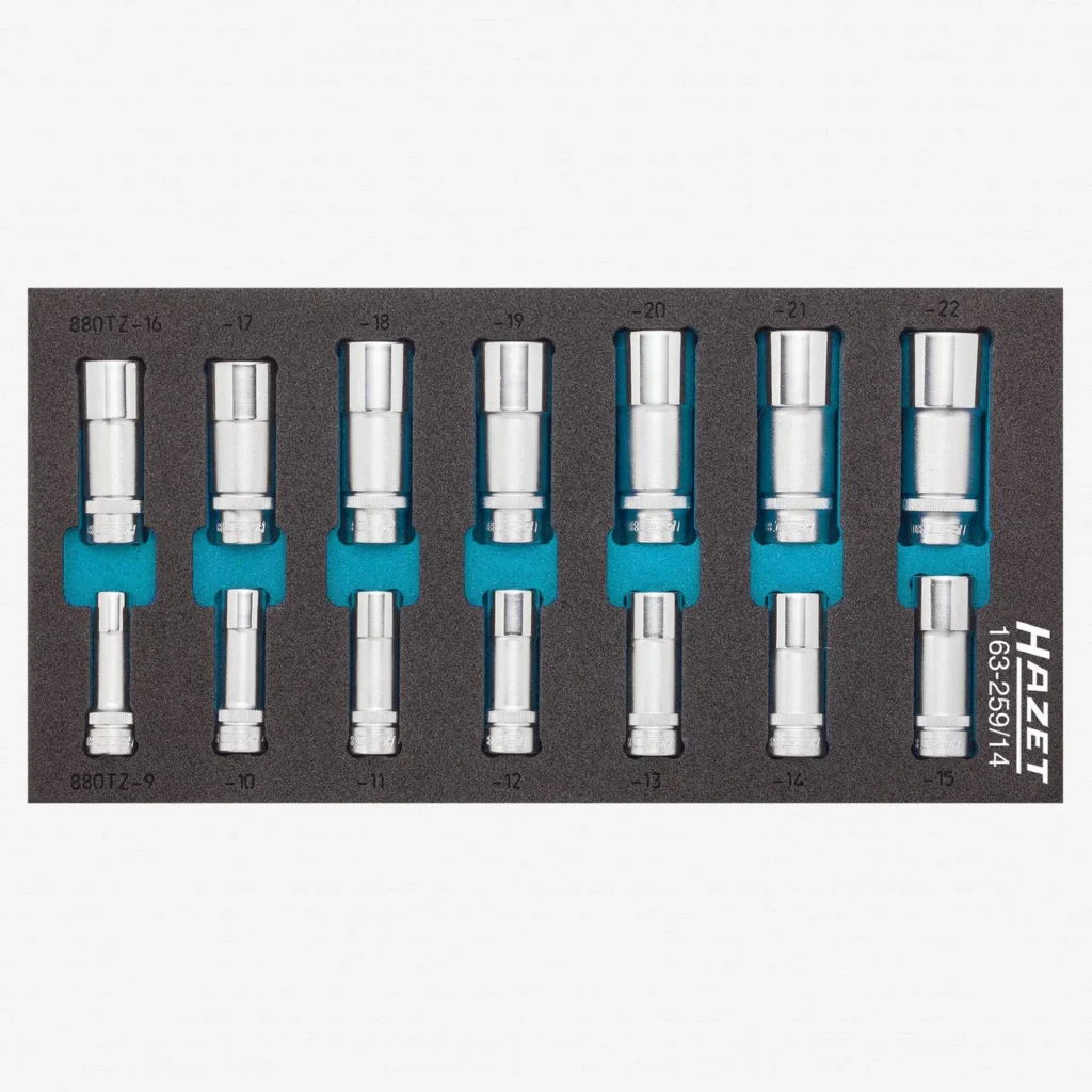 Hazet 163-259/14 3/8″ Drive Deep Metric Socket Set, 14 Pieces